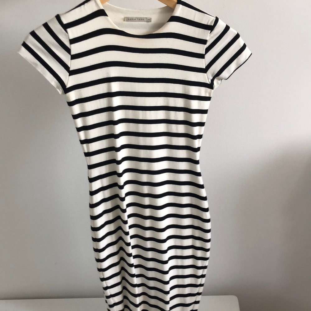 Mini fitted stripped dress-NADIA TARR